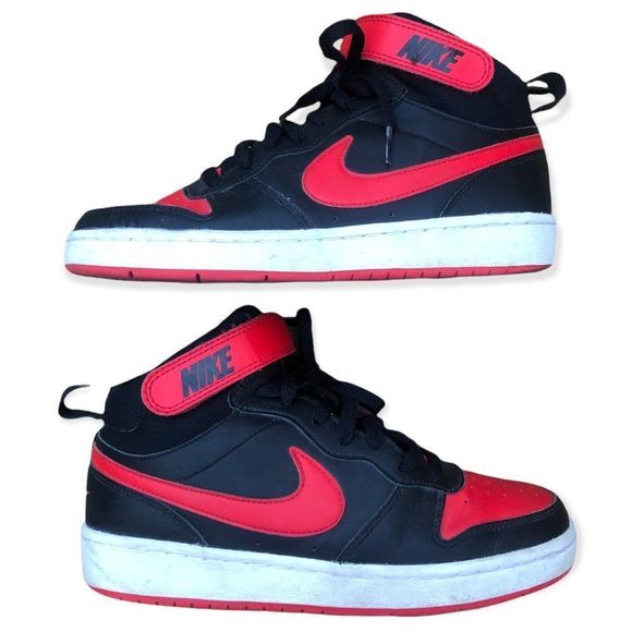 Nike Other - Nike Court Borough Mid 2 Black University Red Size 6